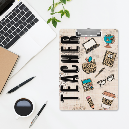 Teacher Leopard Design Clipboard