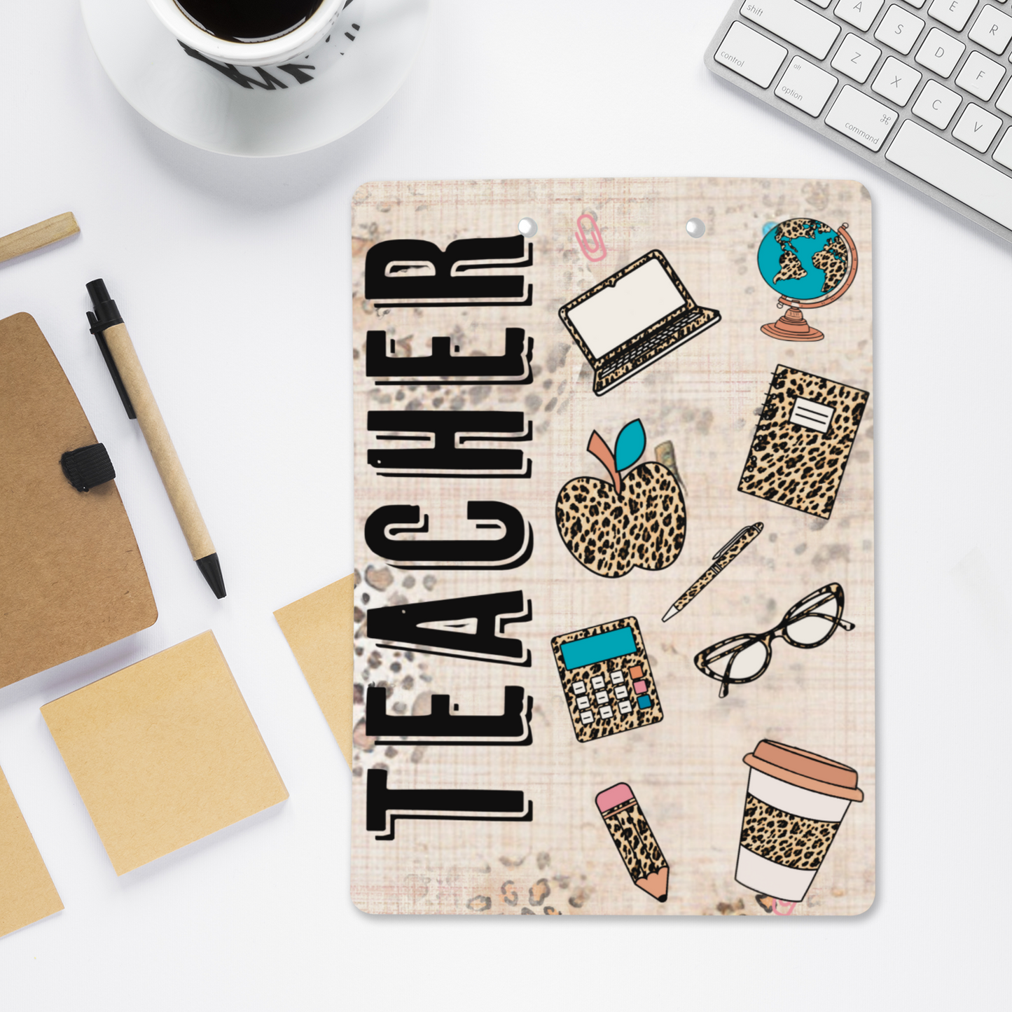 Teacher Leopard Design Clipboard