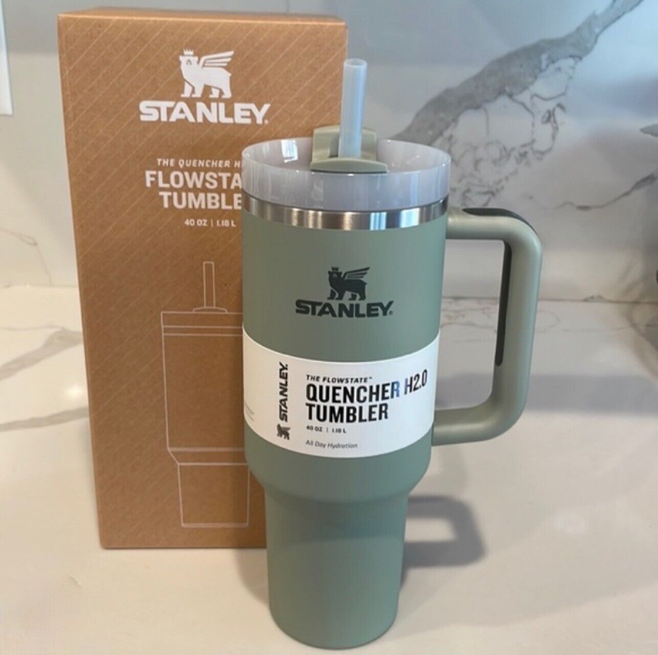 Stanley 40 oz. Quencher H2.0 FlowState Tumbler Authentic: NEW with Box