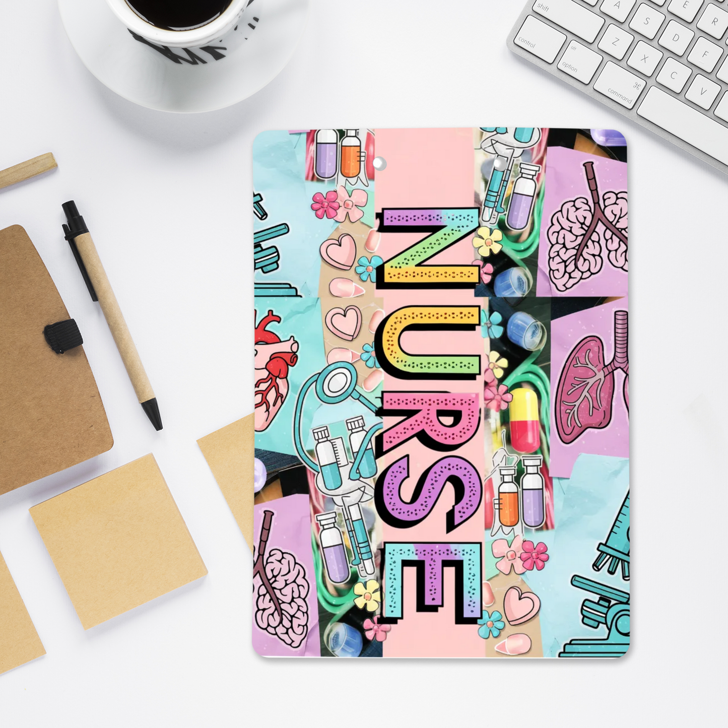 Nurse Medical Colorful Pastel Clipboard