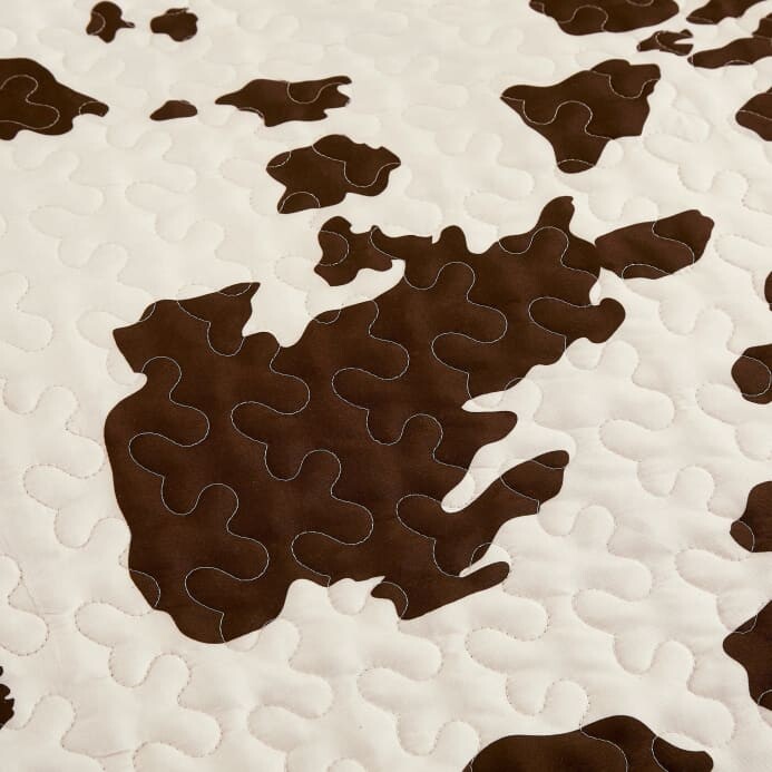 Rustic Cowhide Brown Quilt