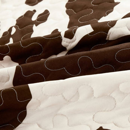 Rustic Cowhide Brown Quilt