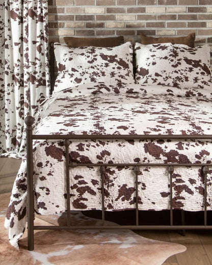 Southwestern Soft Wrangler Cowhide Quilt Set